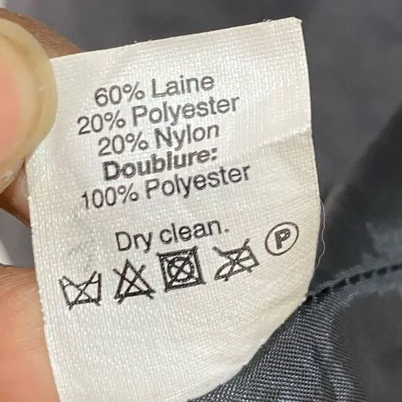 Madewell grey button front peacoat, size x small - Picture 9 of 16